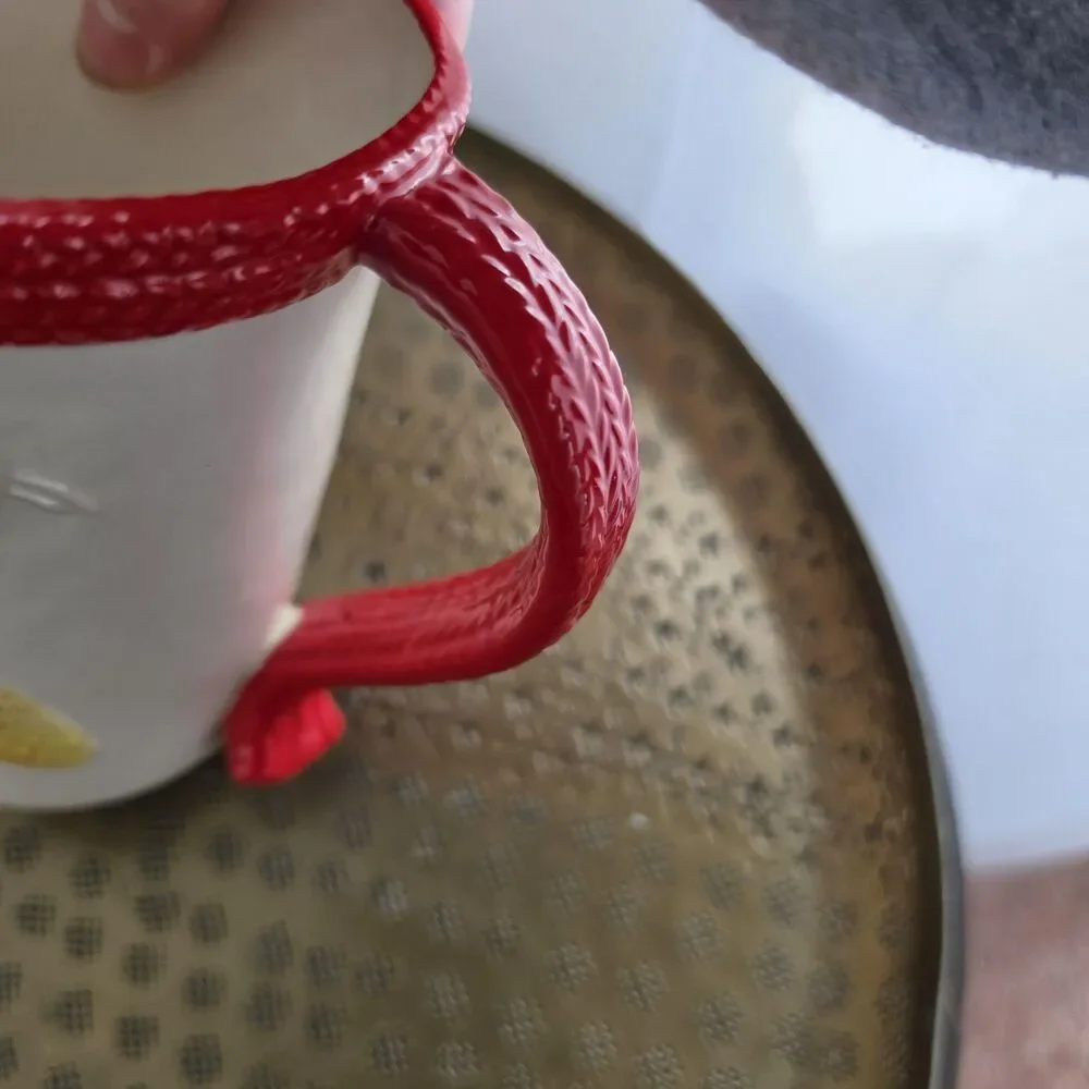 Vintage Russ Berrie & Co. Christmas Mug | 3D Gingerbread Man, Knit Rim